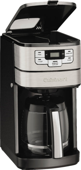 Cuisinart - Automatic Grind and Brew 12 Cup Coffeemaker - Black/Stainless Steel