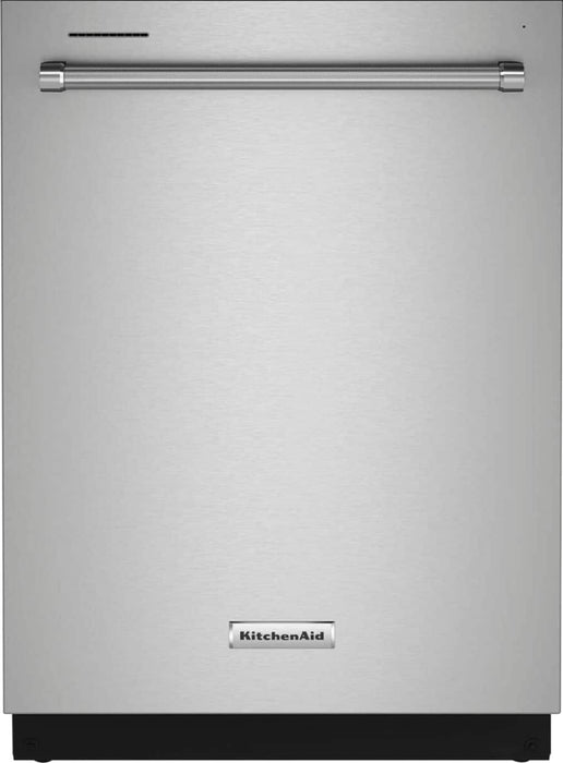 KitchenAid - 24" Front Control Built-In Dishwasher with Stainless Steel Tub ProWash Cycle 3rd Rack 39 dBA - Stainless Steel