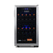 NewAir - Freestanding 28 Bottle Dual Zone Compressor Wine Fridge with Adjustable Racks and Exterior Digital Thermostat - Stainless Steel