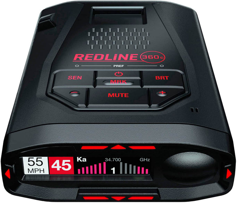 Escort - Redline 360c Radar Detector System works with Apple CarPlay/Android Auto - Black
