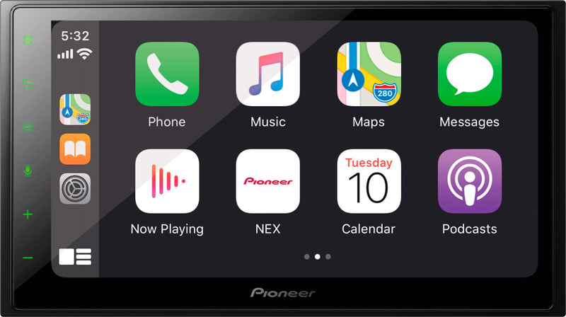 Pioneer - 6.8" Android Auto and Apple CarPlay Bluetooth Digital Media (DM) Receiver - Black