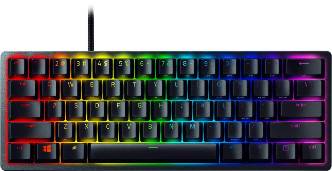 Razer - Huntsman Mini 60 Wired Optical Linear Switch Gaming Keyboard with Chroma RGB Backlighting - Black