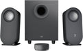 Logitech - Z407 2.1 Bluetooth Computer Speaker System with Wireless Control (3-Piece) - Black