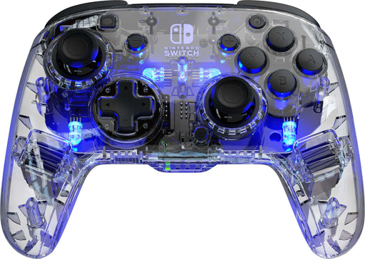 PDP - Afterglow LED Wireless Deluxe Gaming Controller Multicolor - Nintendo Switch - Transparent