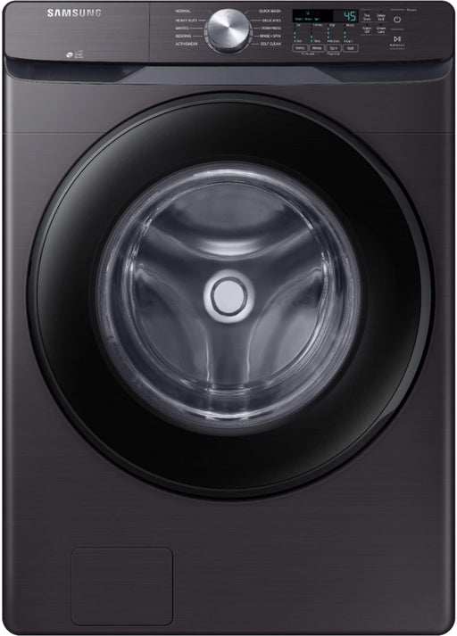 Samsung - 4.5 Cu. Ft. High Efficiency Stackable Smart Front Load Washer with Vibration Reduction Technology+ - Fingerprint Resistant Black Stainless Steel