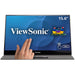 ViewSonic - TD1655 15.6" LCD FHD Touch Screen Monitor (USB-C Mini HDMI) - Black