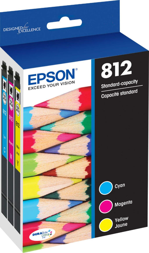 Epson - T812 3 - Pack Standard Capacity Multi Ink Cartridges - Cyan/Magenta/Yellow
