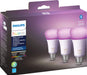 Philips - Hue A19 Bluetooth 60W Smart LED Bulb (3-Pack) - White and Color Ambiance