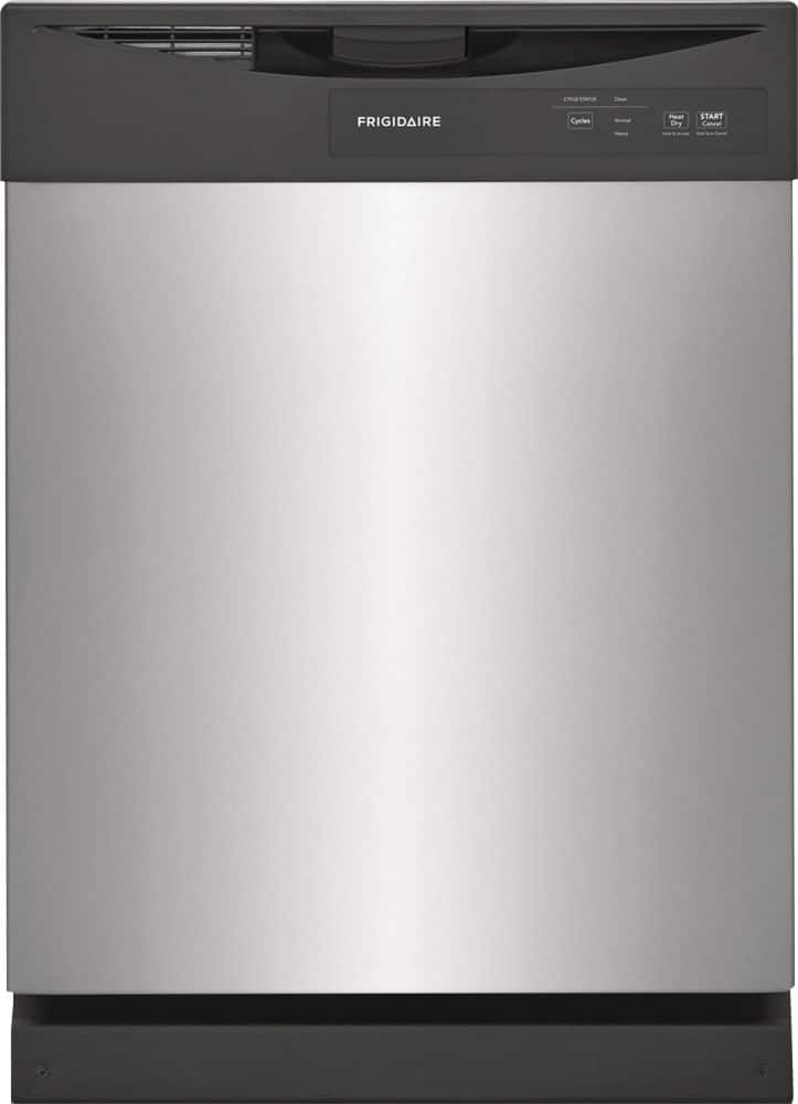 Frigidaire - 24" Front Control Built-In Dishwasher with Energy Saver Dry 62dba - Stainless Steel