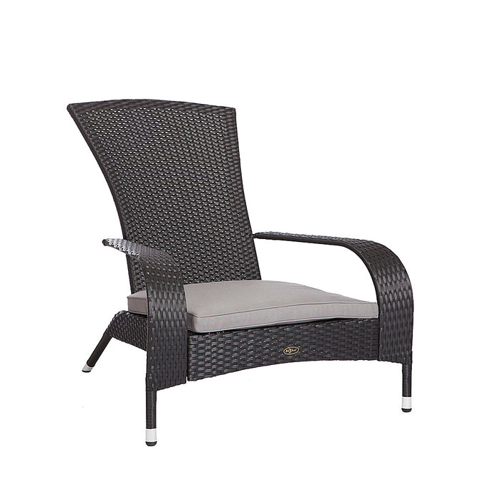 Patio Sense - Coconino Wicker Black Chair - Brown