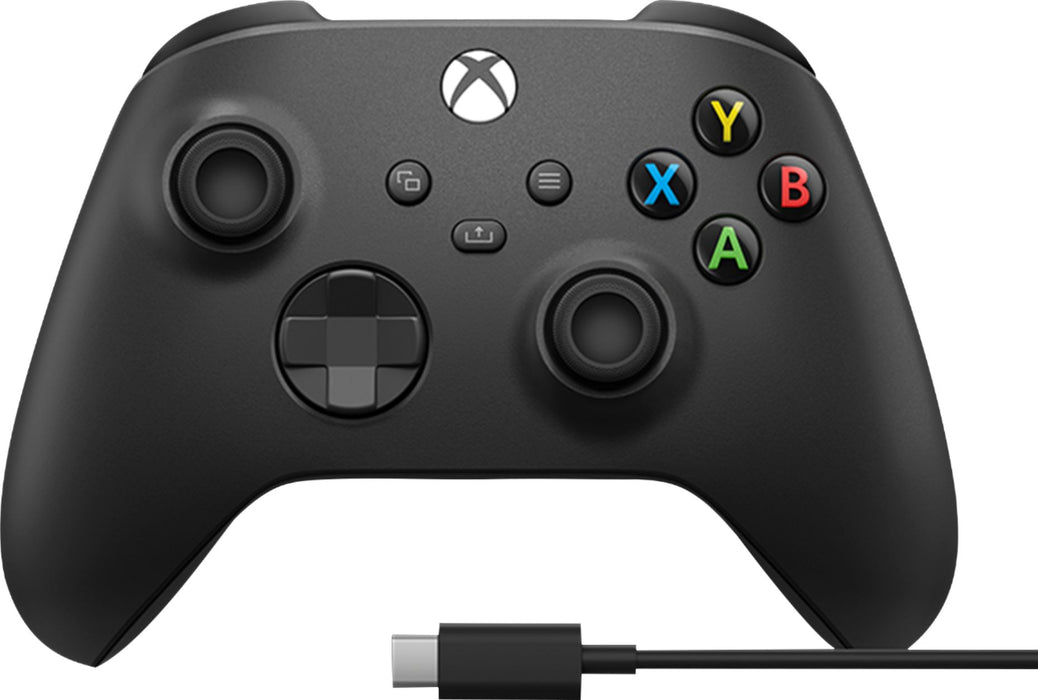 Microsoft - Xbox Wireless Controller for Windows Devices Xbox Series X Xbox Series S Xbox One + USB-C Cable - Carbon Black