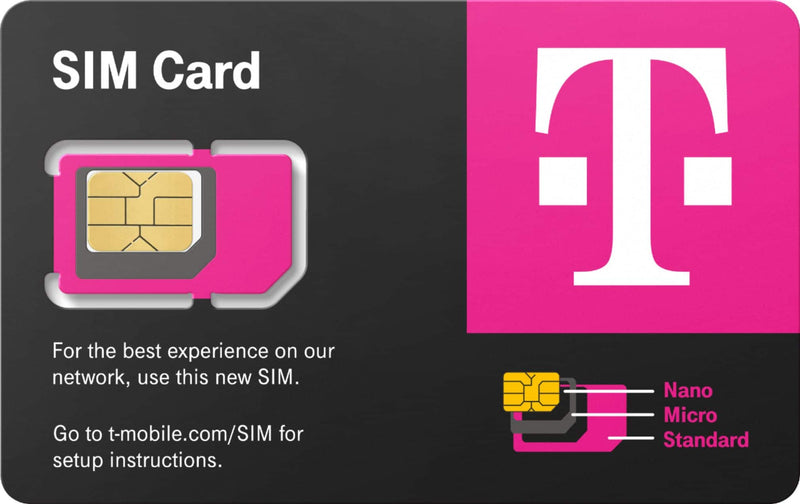 T-Mobile - TMO TRIPLE SIM CARD 64K 5G - Black