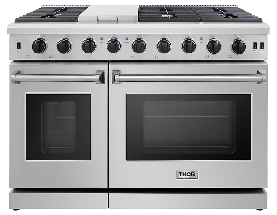 Thor Kitchen - 6.8 cu ft Freestanding Double Oven Convection Gas Range - Stainless Steel