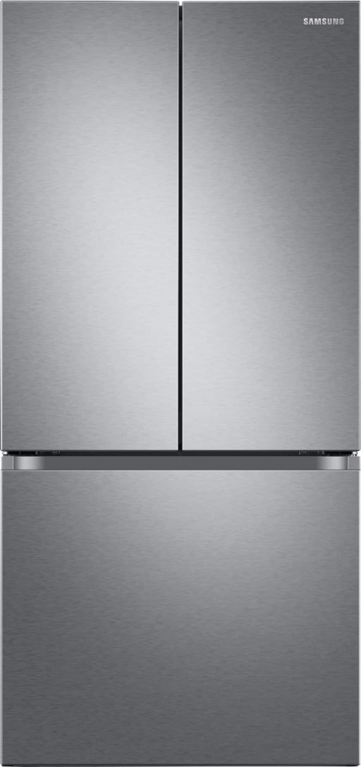 Samsung - 32 in. Wide 17.5 cu. ft. 3-Door French Door Counter Depth Smart Refrigerator with Twin Cooling Plus - Stainless Steel