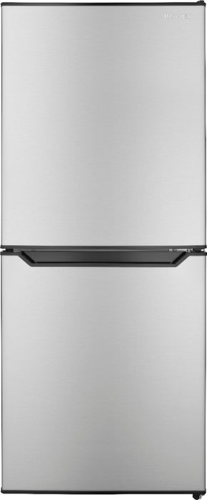 Insignia - 4.9 Cu. Ft. Mini Fridge with Bottom Freezer - Stainless Steel