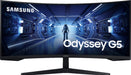 Samsung - 34 Odyssey G5 1000R Curved 1ms 165Hz QHD FreeSync Prem Gaming Monitor - Black