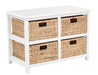 OSP Home Furnishings - Seabrook Two-Tier Storage Unit with Natural Baskets - White