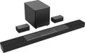 VIZIO - 5.1.2-Channel M-Series Premium Sound Bar with Wireless Subwoofer Dolby Atmos and DTSX - Dark Charcoal