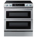 Samsung - 6.3 cu. ft. Slide-In Induction Range with WiFi Flex Duo Smart Dial  Air Fry - Stainless Steel