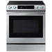 Samsung - 6.3 cu. ft. Slide-in Induction Range with Smart Dial WiFi  Air Fry - Stainless Steel