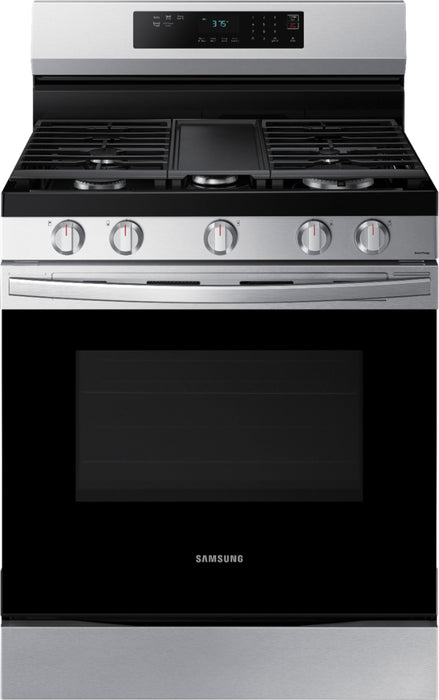 Samsung - 6.0 cu. ft. Freestanding Gas Range with 18K BTU Dual Power Burner WiFi  Self Clean - Stainless Steel