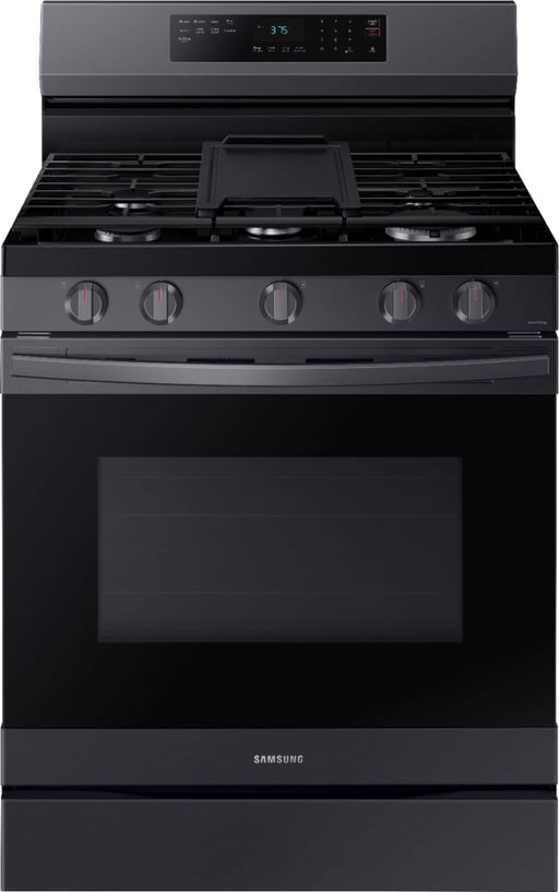 Samsung - 6.0 cu. ft. Freestanding Gas Range with No-Preheat Air Fry  Convection - Black Stainless Steel