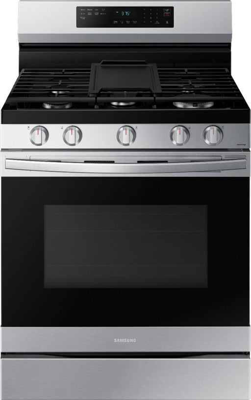 Samsung - 6.0 cu. ft. Freestanding Gas Range with WiFi No-Preheat Air Fry  Convection - Stainless Steel