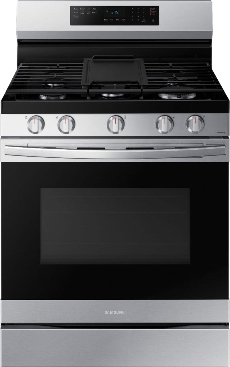 Samsung - 6.0 cu. ft. Freestanding Gas Range with No-Preheat Air Fry  Convection - Stainless Steel