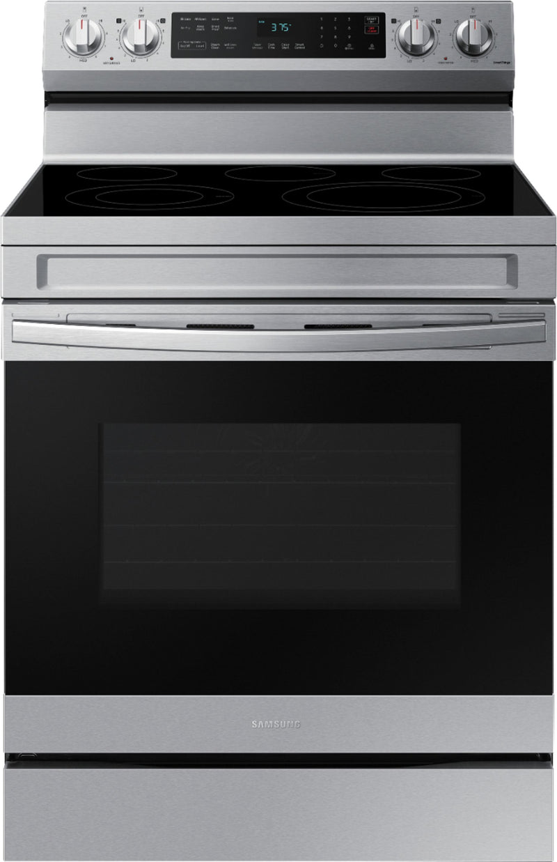 Samsung - 6.3 cu. ft. Freestanding Electric Range with WiFi No-Preheat Air Fry  Convection - Stainless Steel
