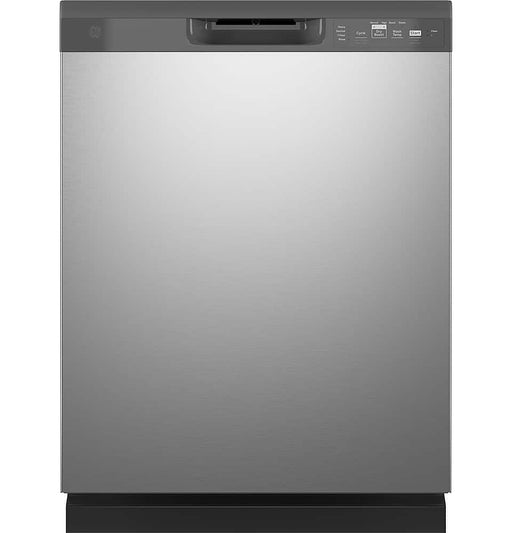 GE - 24" Front Control Built-In Plastic Tub Dishwasher with Dry Boost and 59 dBA - Stainless Steel