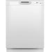 GE - 24" Front Control Built-In Plastic Tub Dishwasher with Steam + Sanitization and 55 dBA - White