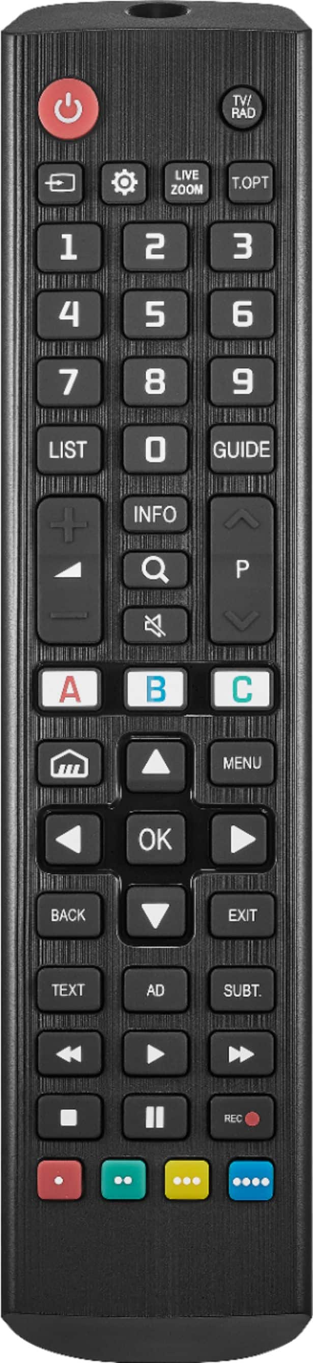 Insignia - Replacement Remote for LG TVs - Black