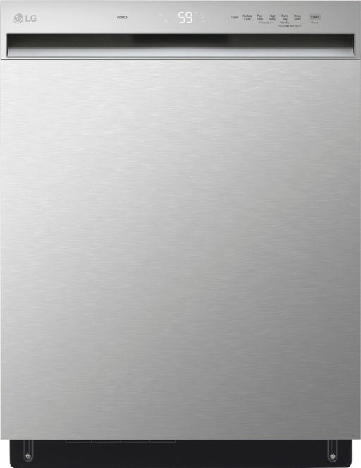 LG - 24" Front Control Built-In Stainless Steel Tub Dishwasher with QuadWash and 50 dba - Stainless Steel