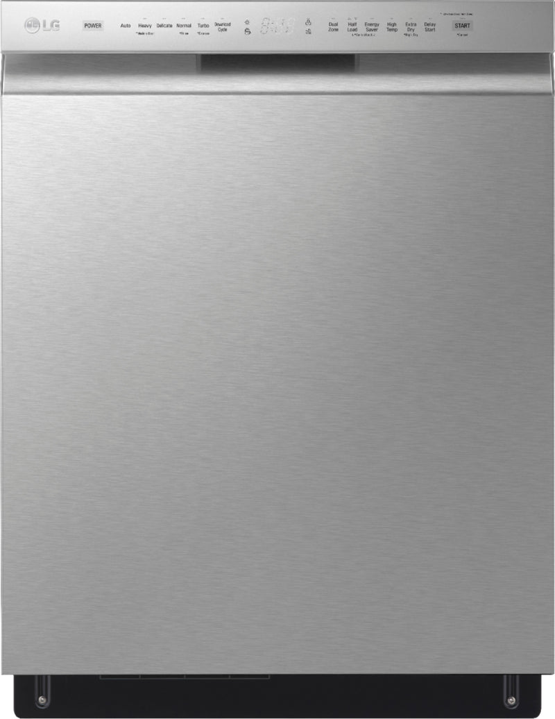 LG - 24" Front Control Built-In Stainless Steel Tub Dishwasher with 3rd Rack Quadwash and 48dba - Stainless Steel