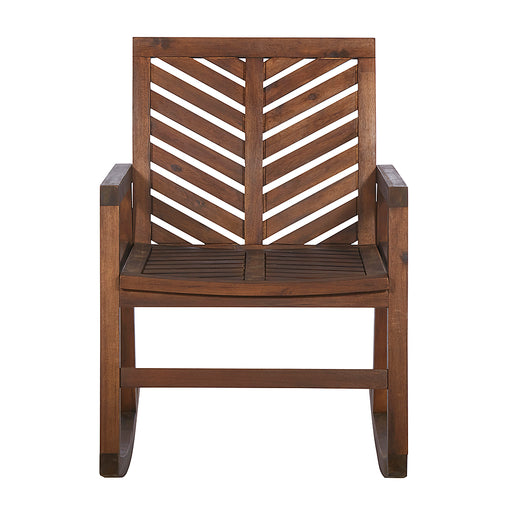 Walker Edison - Windsor Rocking Chair - Dark Brown