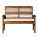 Walker Edison - Patio Outdoor Cypress Acacia Wood Garden Bench - Dark Brown