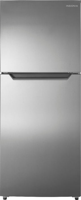 Insignia - 10 Cu. Ft. Top-Freezer Refrigerator with Reversible Door and ENERGY STAR Certification - Stainless Steel Look