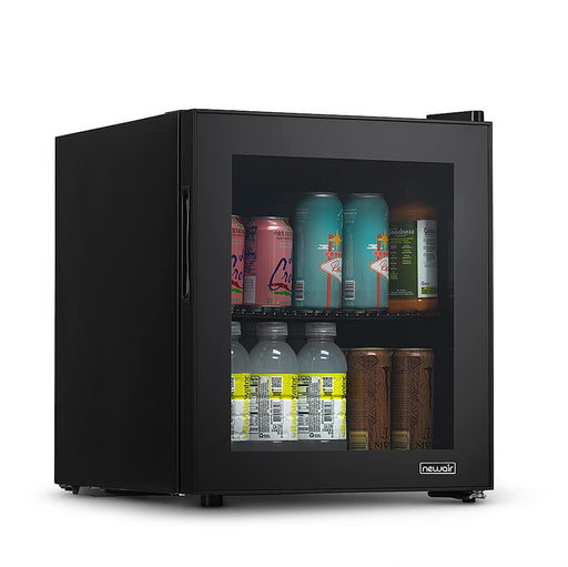 NewAir - 60 Can Freestanding Beverage Fridge with 5 Temperature Settings and Adjustable Shelves - Onyx Black