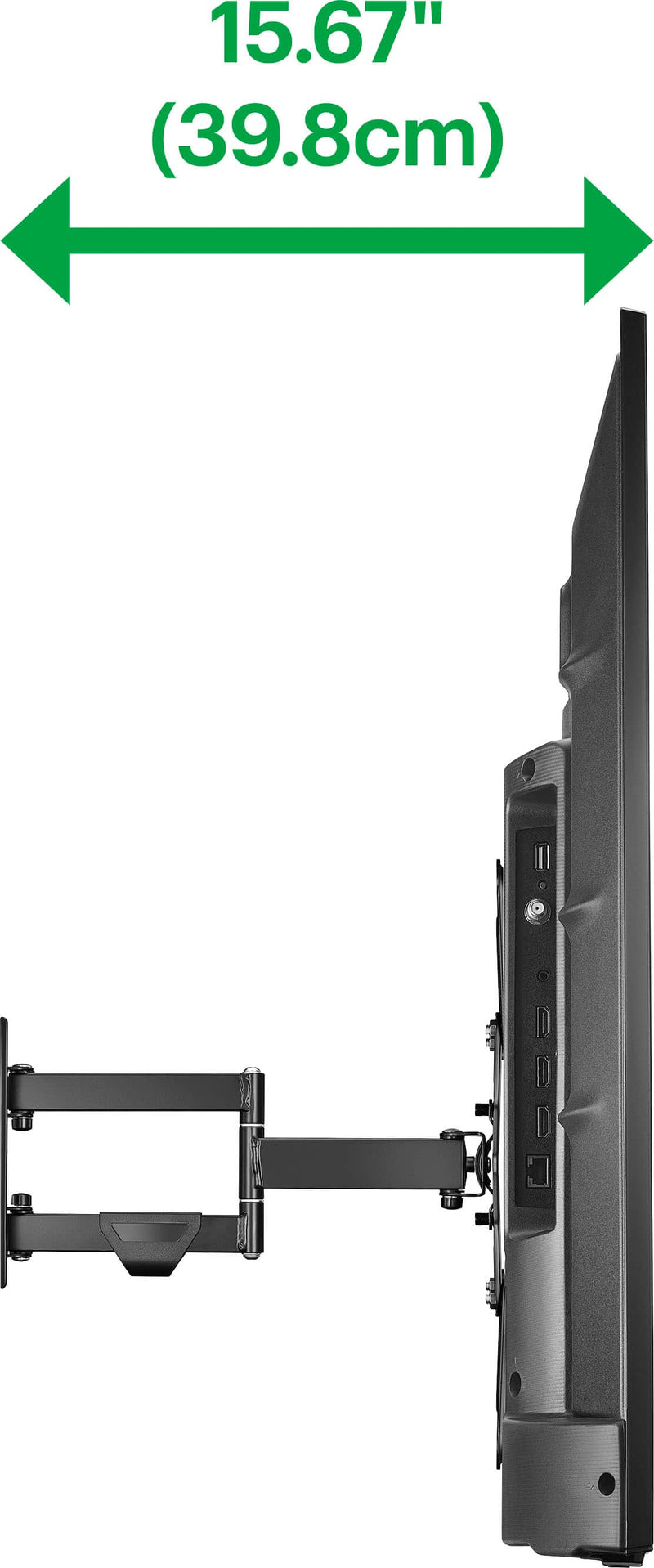 Best Buy essentials - Full Motion TV Wall Mount for Most 1950" TVs - Black