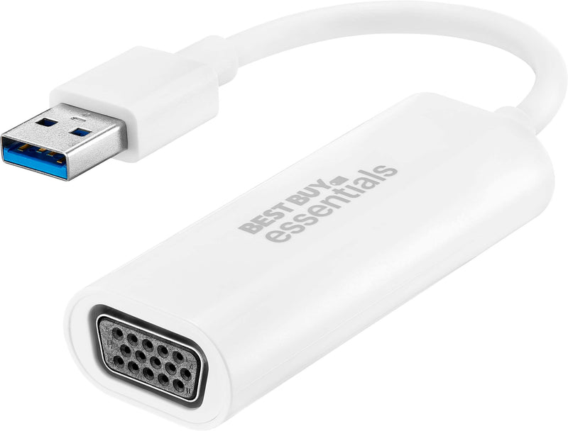Best Buy essentials - USB to VGA Adapter - White