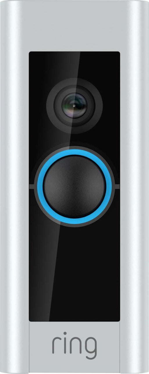 Ring - Wired Doorbell Plus Smart Wi-Fi Video Doorbell - Satin Nickel