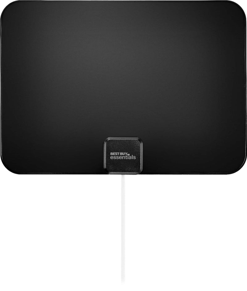 Best Buy essentials - Thin Indoor HDTV Antenna - 35 Mile Range - Black/White