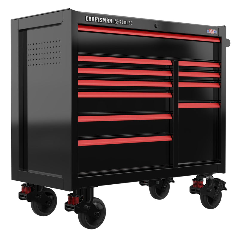 CRAFTSMAN V-Series 41.28-in W x 40.58-in H 11 -Drawer Steel Rolling Tool Cabinet ( Black )