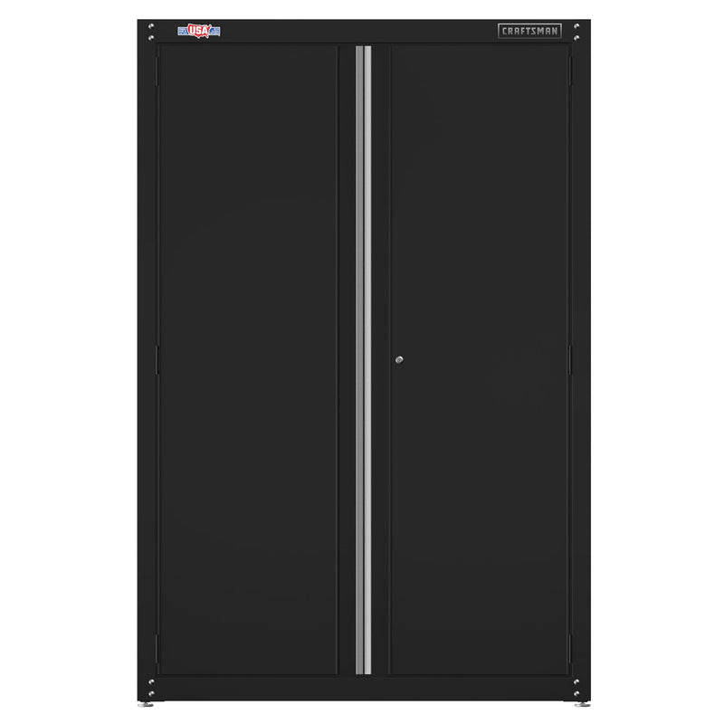CRAFTSMAN 48-in W x 74-in H x 18-in D Freestanding Steel Garage Cabinet in Black