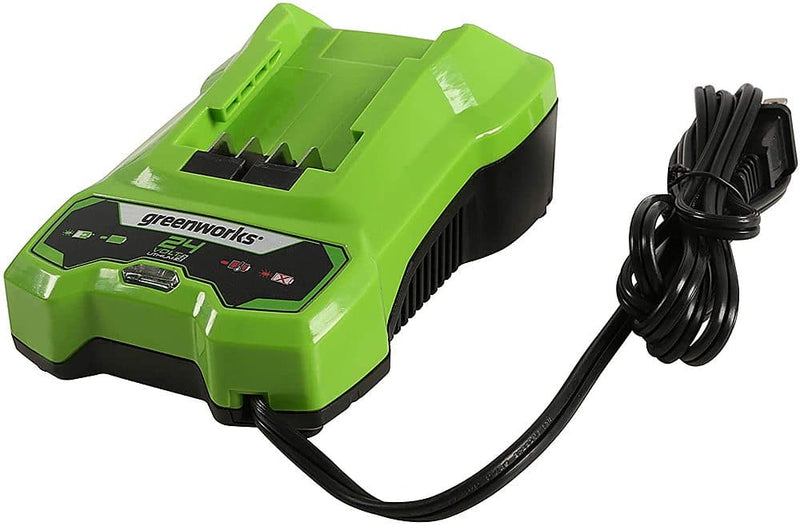Greenworks - 24 Volt Battery Charger - Black/Green