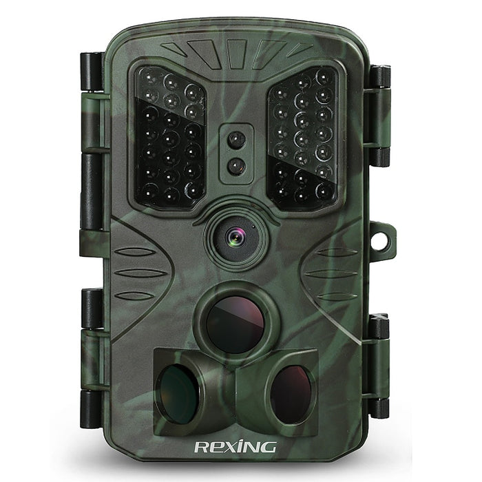 Rexing - H1 Blackhawk Trail Camera with Day and Night Ultra Fast Motion Detection - Green