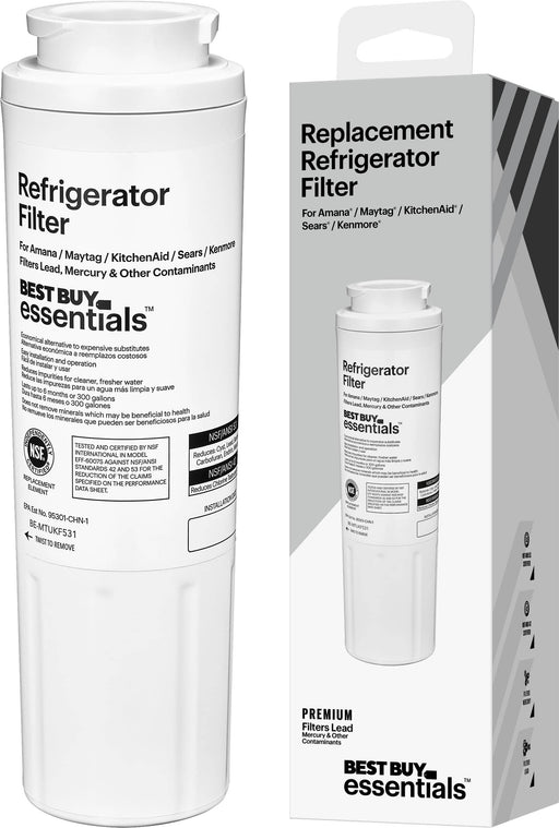 Best Buy essentials - NSF 42/53 Water Filter Replacement for Select Amana/Maytag KitchenAid and Sears/Kenmore Refrigerators - White