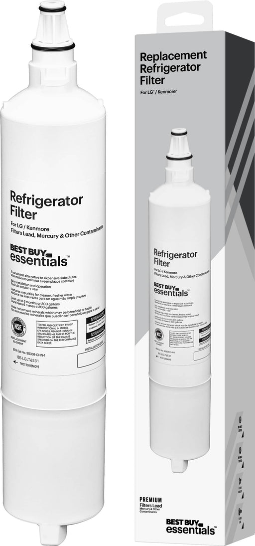 Best Buy essentials - NSF 42/53 Water Filter Replacement for Select LG and Kenmore Refrigerators - White