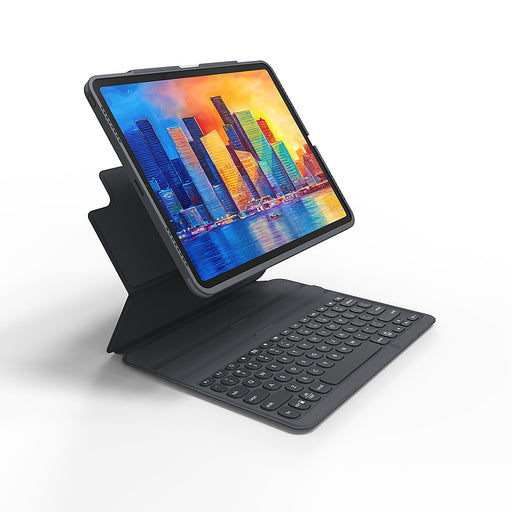 ZAGG - Pro Keys Wireless Keyboard  Detachable Case for Apple iPad Pro 12.9" (3rd Gen. 2018 4th Gen. 2020 5th Gen. 2021) - Black