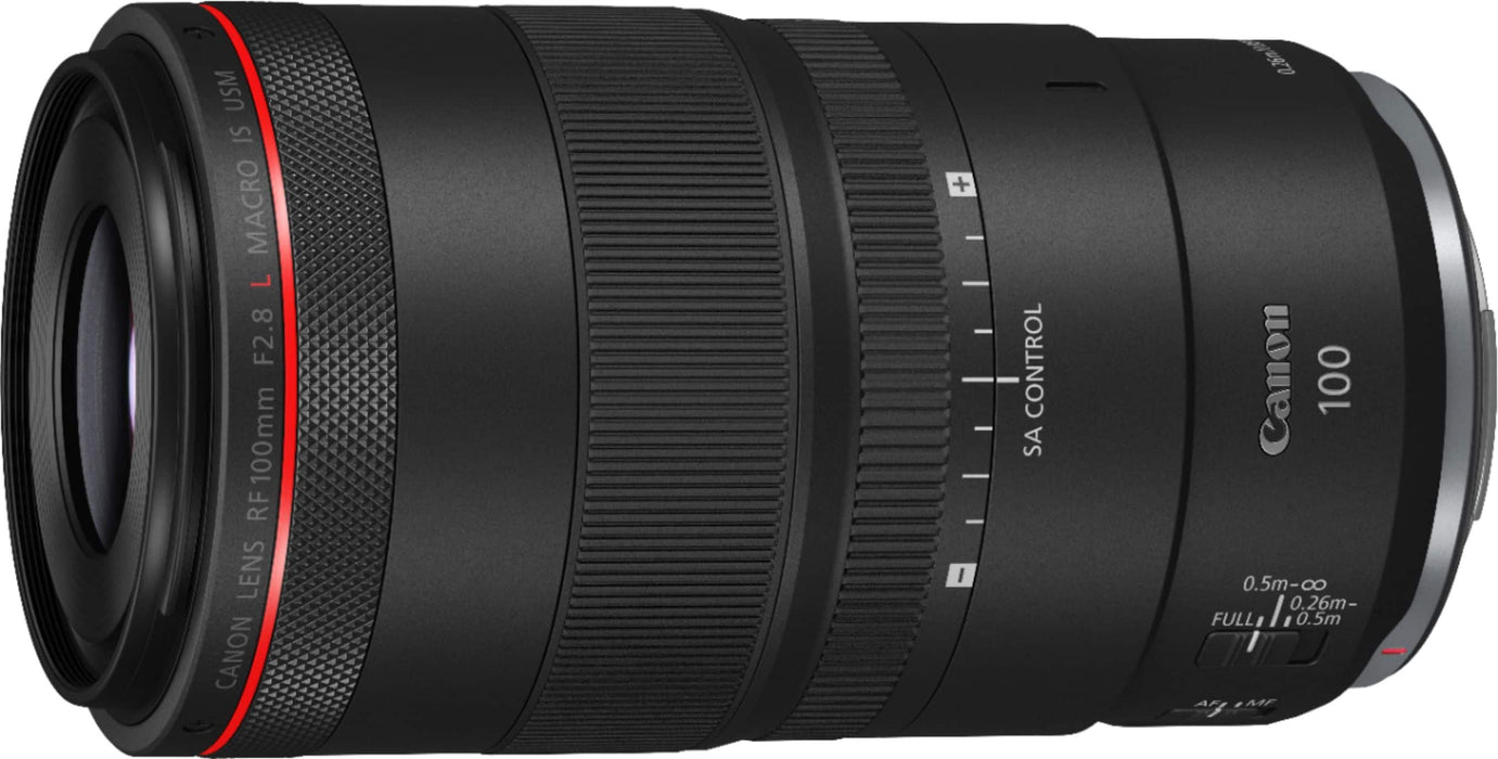 Canon - RF100mm F2.8 L MACRO IS USM Telephoto Lens for EOS R-Series Cameras - Black